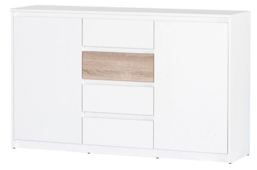 Komoda Benátky 06 145 cm biela/dub sonoma Komoda Benátky 06 145 cm biela/dub sonoma