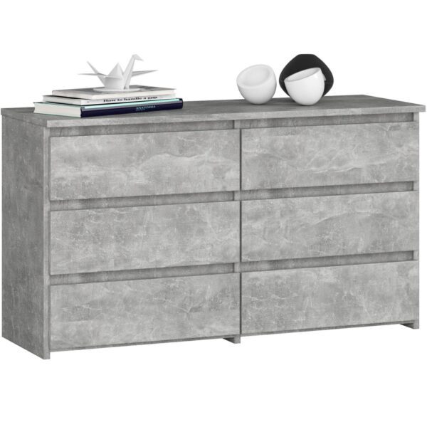 Komoda CL 100 cm 6 zásuviek betón