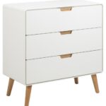Komoda Lowell 80 cm biela/dub prírodný