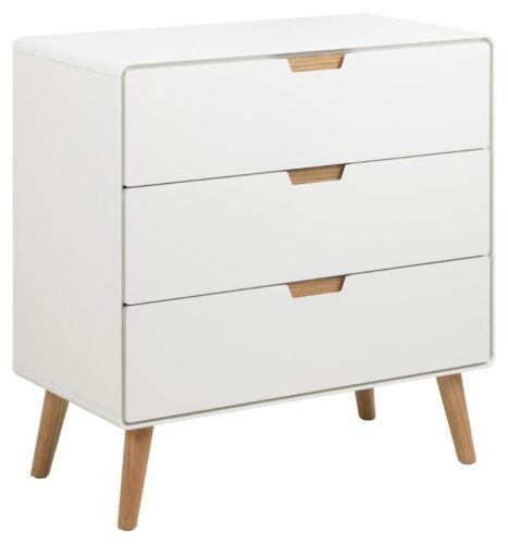 Komoda Lowell 80 cm biela/dub prírodný Komoda Lowell 80 cm biela/dub prírodný