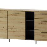 Komoda Lucas II 48 180 cm dub Artisan/čierna