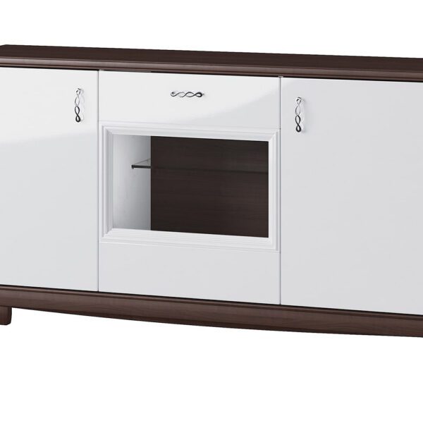Komoda Massimo 48 165 cm biela/kávová