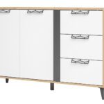 Komoda Moet 45 150 cm orech americký Jackson/biela/grafit