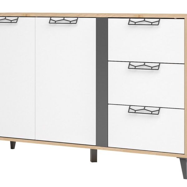 Komoda Moet 45 150 cm orech americký Jackson/biela/grafit