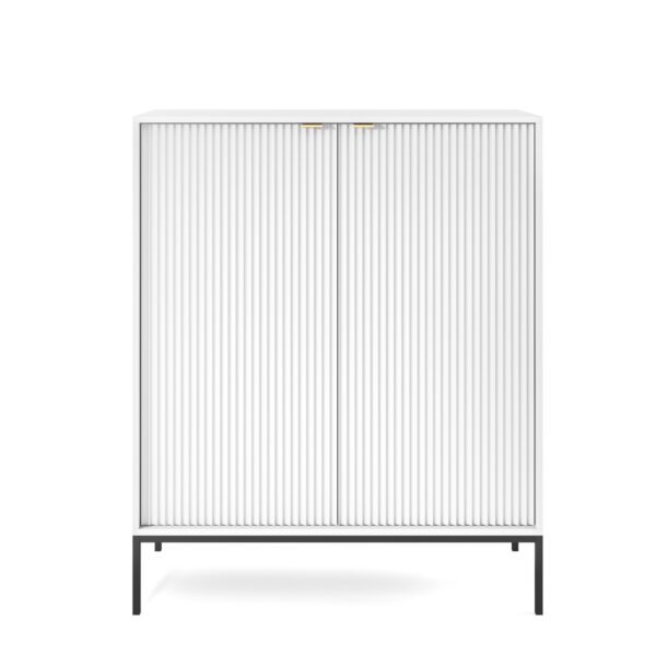 Komoda Nova 104 cm biela/čierna