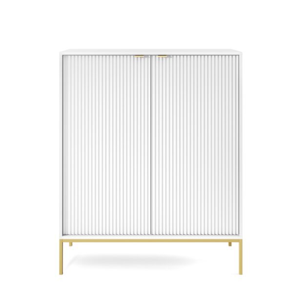 Komoda Nova 104 cm biela/zlatá