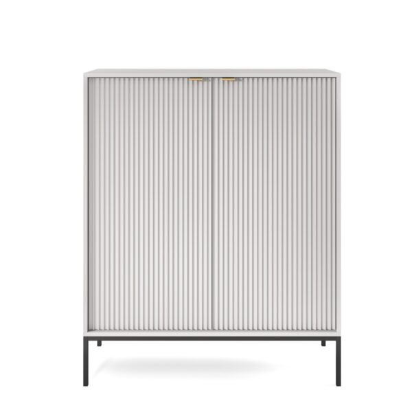 Komoda Nova 104 cm sivá/čierna