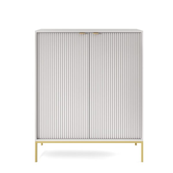 Komoda Nova 104 cm sivá/zlatá