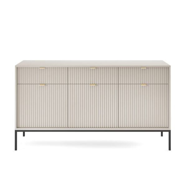 Komoda Nova 154 cm kašmír/čierna