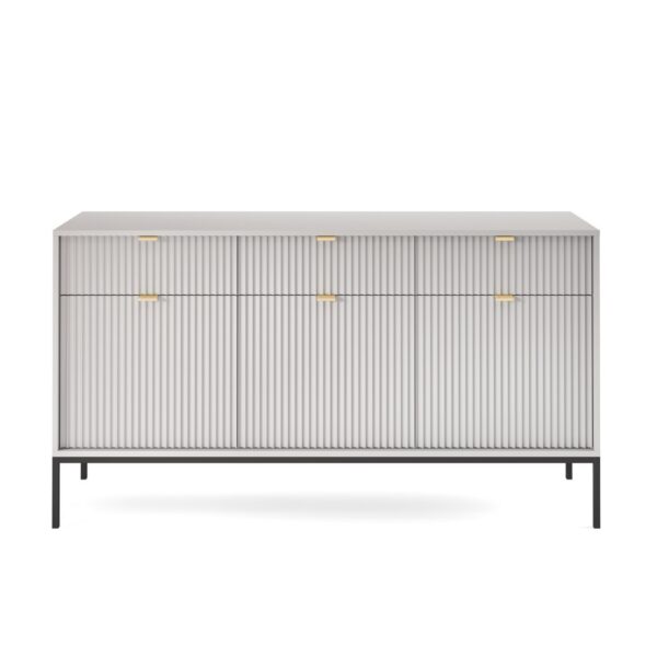 Komoda Nova 154 cm sivá/čierna
