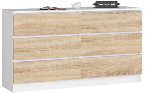 Komoda Rollo K 140 cm biela/dub sonoma Komoda Rollo K 140 cm biela/dub sonoma