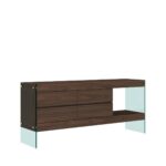 Komoda Soho 184 cm ořech/čirá