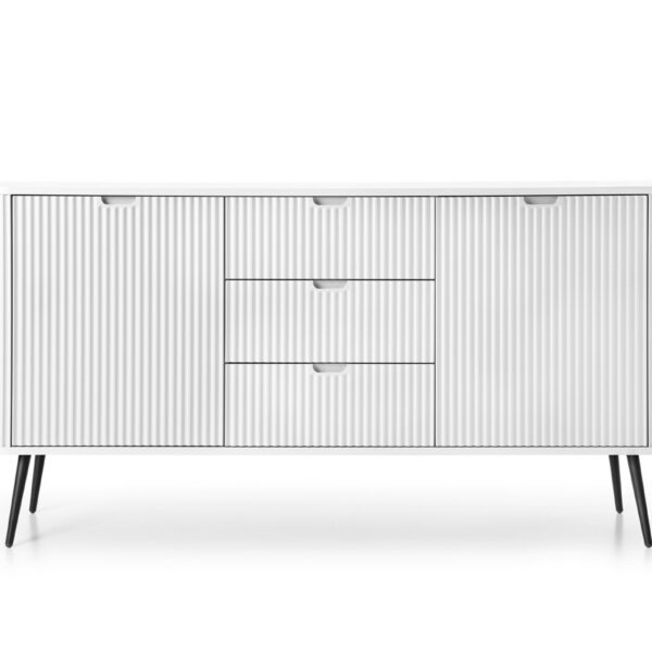 Komoda Zova 168 cm biela/čierna