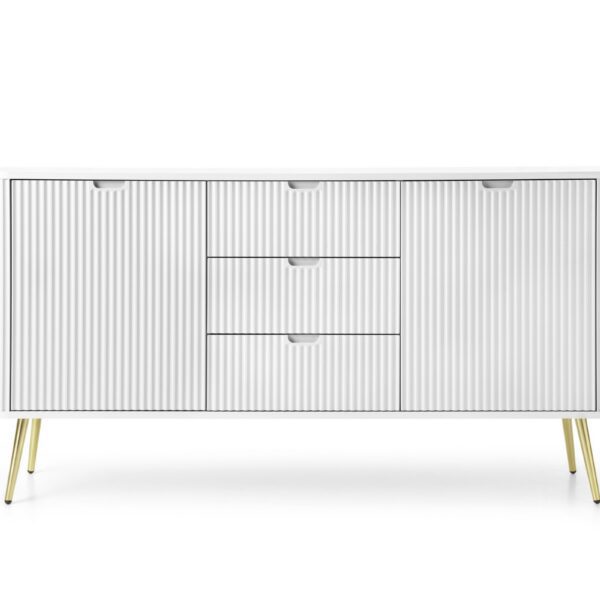 Komoda Zova 168 cm biela/zlatá