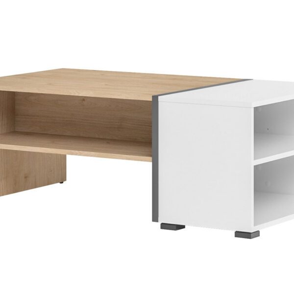 Konferenčný stolík Moet 41 108 cm orech americký Jackson/biely/grafit