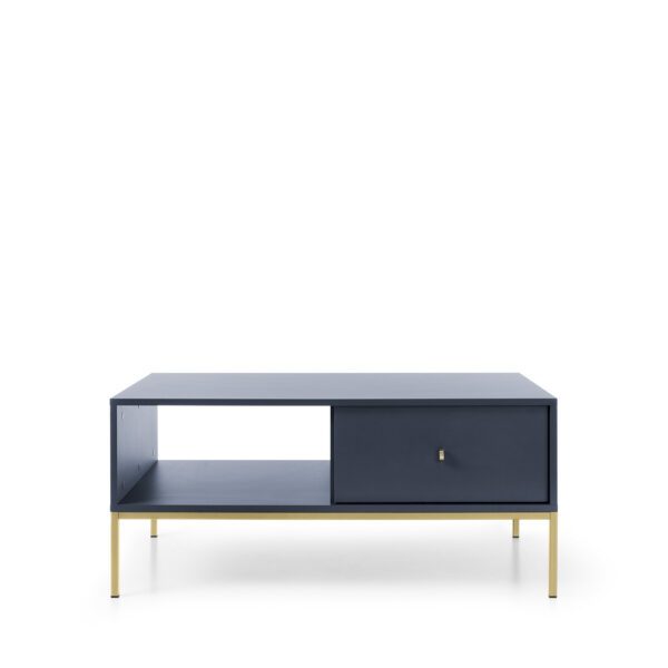 Konferenčný stolík Mono II 104 cm modrý/zlatý
