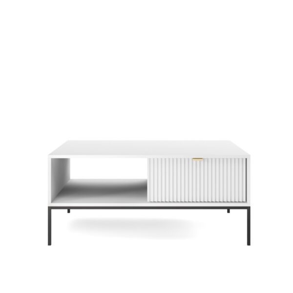 Konferenčný stolík Nova 104 cm biely/čierny