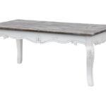 Konferenčný stolík Rimini 120 cm z masívu biely/tmavohnedý