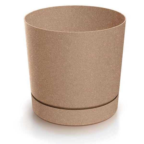 Kvetináč TUBOS P ECO WOOD svetlohnedý matný