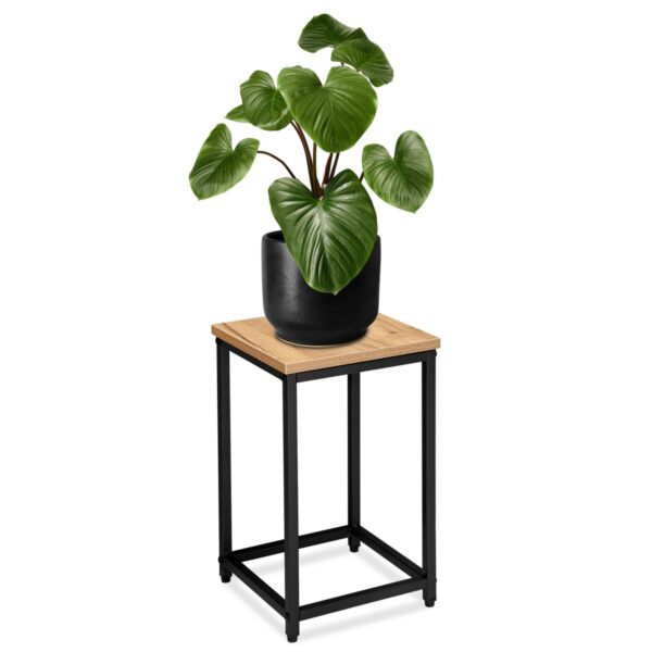 Kvetinový stojan Loft Arben 40 cm čierny/dub Craft