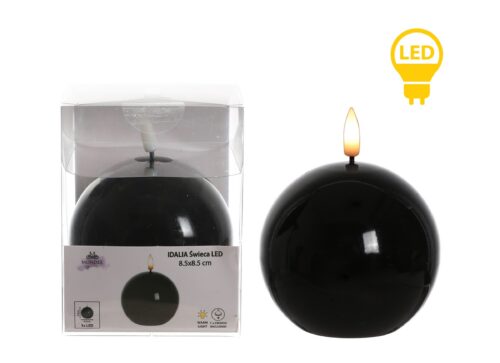 LED sviečka IDALIA BEAD 11 cm čierna LED sviečka IDALIA BEAD 11 cm čierna