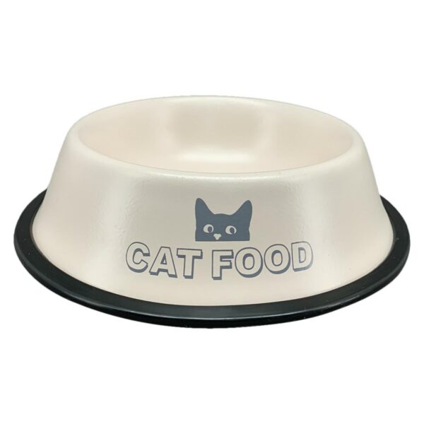 Miska pre mačky CAT FOOD 15 cm krémová