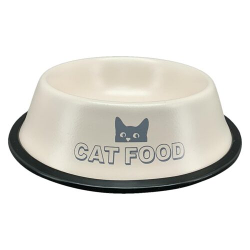 Miska pre mačky CAT FOOD 15 cm krémová Miska pre mačky CAT FOOD 15 cm krémová
