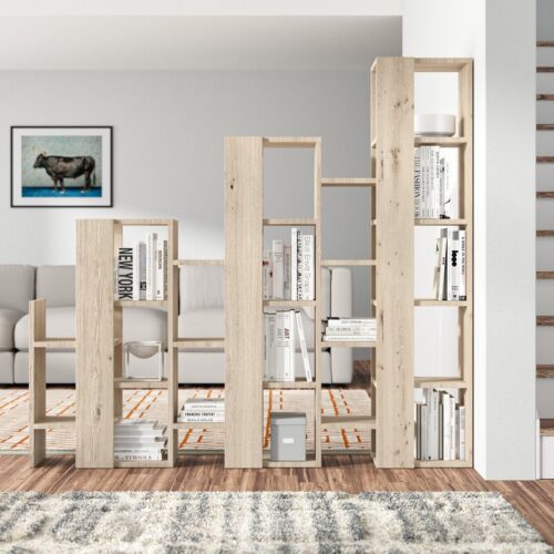 Moderná knižnica Houseland Trever Separator dub prírodný Moderná knižnica Houseland Trever Separator dub prírodný