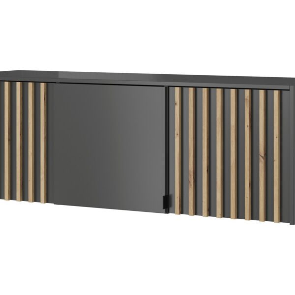 Nadstavba na skriňu Nelly 155 cm grafit/dub artisan