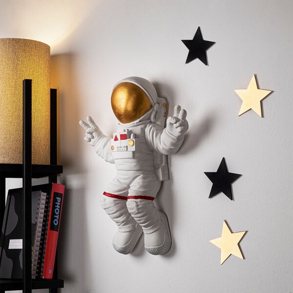 Nástenná dekorácia Astronaut biela/zlatá