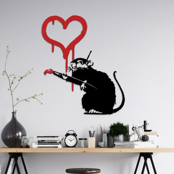 Nástenná dekorácia Banksy Metal 08 čierna