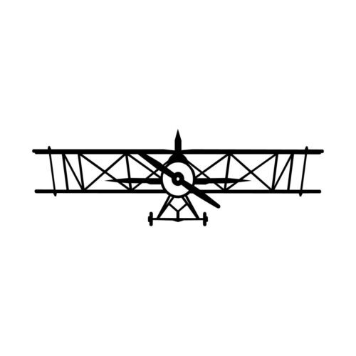 Nástenná kovová dekorácia AIRPLANE čierna Nástenná kovová dekorácia AIRPLANE čierna