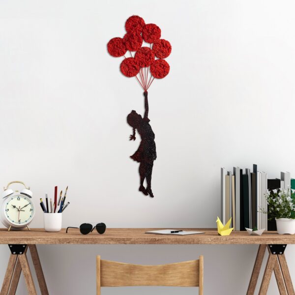 Nástenná kovová dekorácia Banksy 11-1 čierna/červená