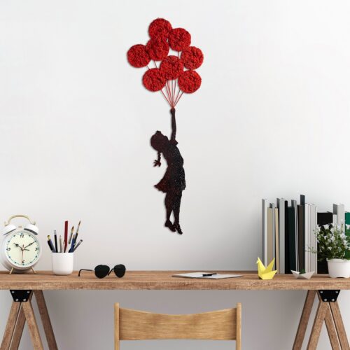 Nástenná kovová dekorácia Banksy 11-1 čierna/červená Nástenná kovová dekorácia Banksy 11-1 čierna/červená