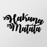 Nástenná kovová dekorácia HAKUNA MATATA čierna