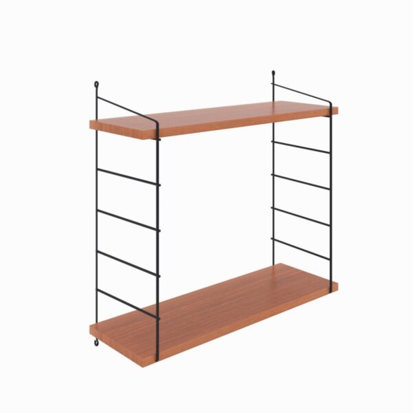 Nástenná polica ARMONI 72 cm jelša/čierna