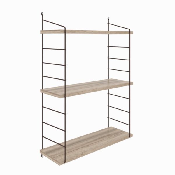 Nástenná polica ARMONI II 72 cm dub san remo/čierna