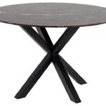 Okrúhly jedálenský stôl Heaven 120 cm hnedý mramor