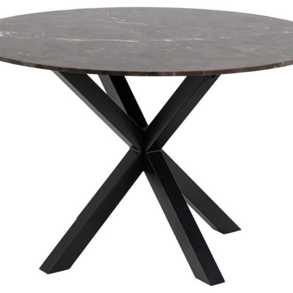 Okrúhly jedálenský stôl Heaven 120 cm hnedý mramor