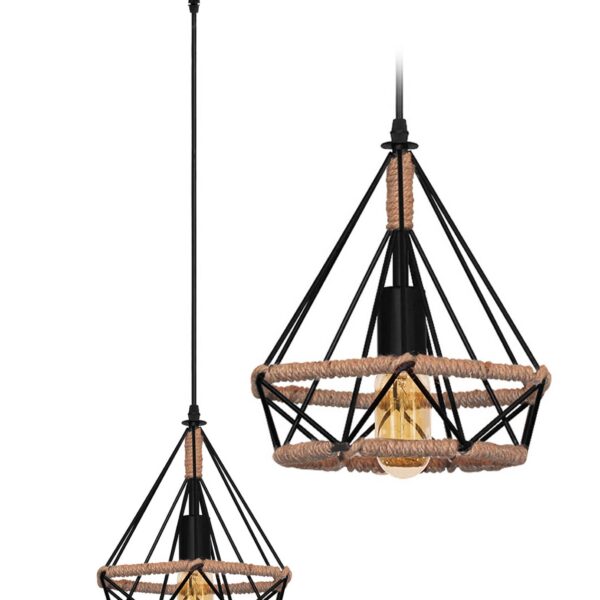Stropné svietidlo Triangle Loft čierne