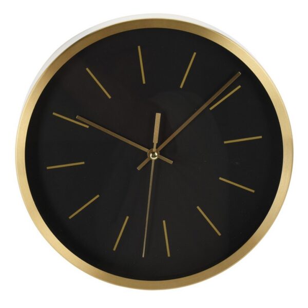 Nástenné hodiny GOLACK 25 cm čierne/zlaté