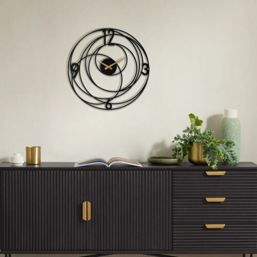 Nástenné kovové hodiny Clock Big Bang čierna Nástenné kovové hodiny Clock Big Bang čierna