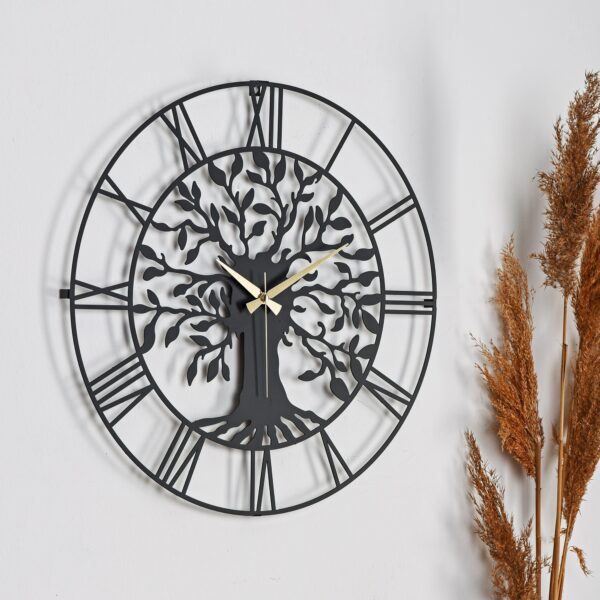 Nástenné kovové hodiny Clock Vita čierne
