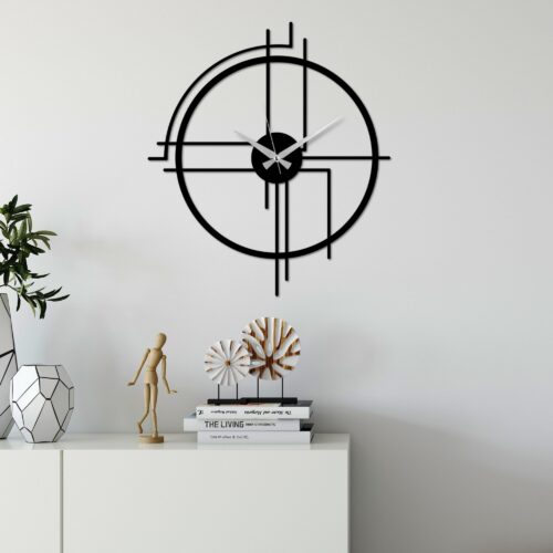 Nástenné kovové hodiny Minimal čierne Nástenné kovové hodiny Minimal čierne
