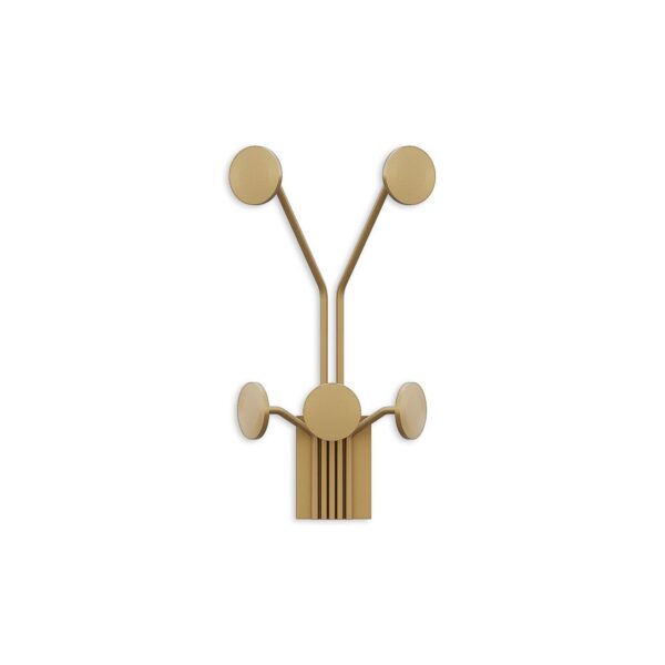 Nástenný kovový háčik Giraffe 24 cm zlatý