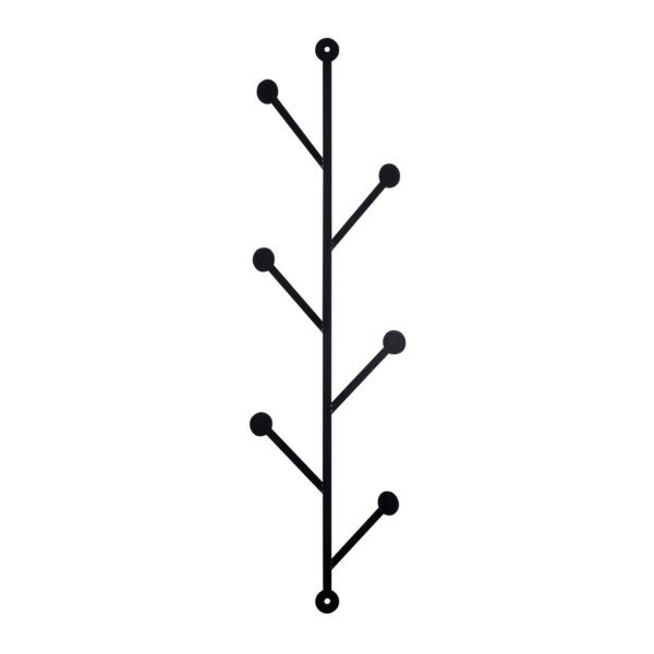 Nástenný kovový tyčový vešiak Rod 94 cm čierny