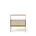 Nočný stolík Mono II 54 cm béžový/zlatý