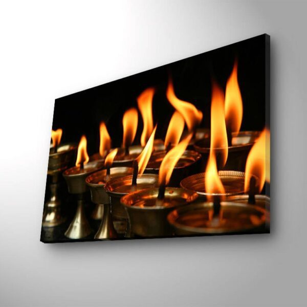 Obraz s LED osvetlením SVIT SVIEČOK 24 45 x 70 cm