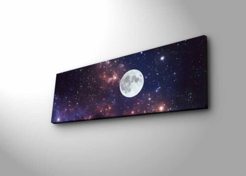 Obraz s osvetlením MESIAC NA NOČNEJ OBLOHA 30 x 90 cm Obraz s osvetlením MESIAC NA NOČNEJ OBLOHA 30 x 90 cm