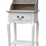 Odkladací stolík Rimini 49 cm z masívu biely